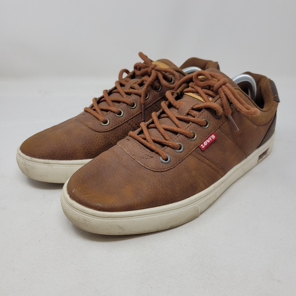 Levi's Shoes Mens Size 9.5 Brown Synthetic Low Top Lace Up Casual Sneakers